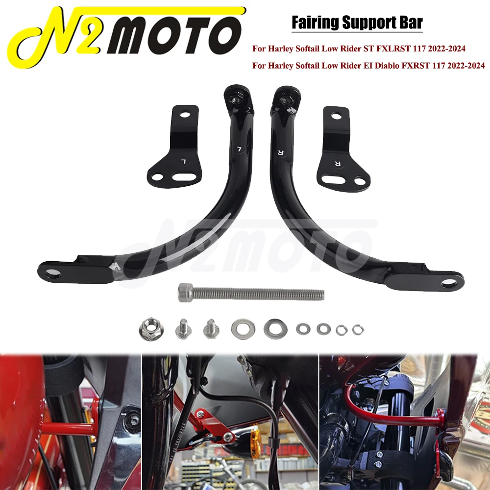 Fairing Left & Right Stealth Support Bar Brackets Mount Kit Head Cover Cowl Supports Rod For Harley Softail FXLRST FXRST 2022-24
Fairing Left & Right Stealth Support Bar Brackets Mount Kit Head Cover Cowl Supports Rod For Harley Softail FXLRST FXRST 2022-24