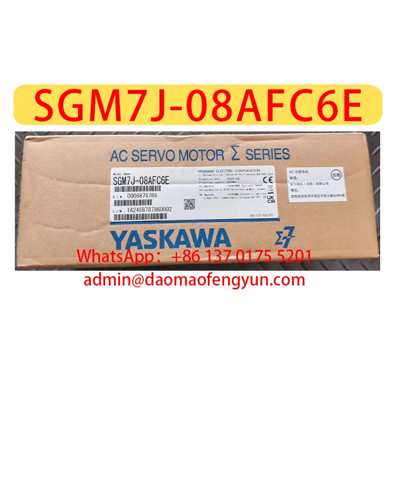 SGM7J-08AFC6E Brand New Servo Motor,Fast shipping,SGM7J 08AFC6E
SGM7J-08AFC6E Brand New Servo Motor,Fast shipping,SGM7J 08AFC6E