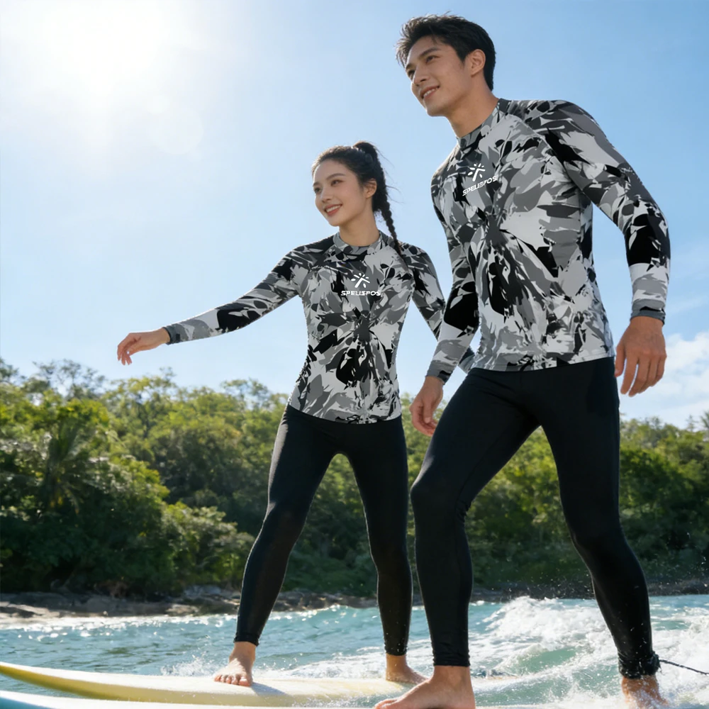 UPF50+Long Sleeve Rashguard Swimming Surfing Clothing Women's and Men's High Quality Beach Shirt for Water Sport Fishing Touring
UPF50+Long Sleeve Rashguard Swimming Surfing Clothing Women's and Men's High Quality Beach Shirt for Water Sport Fishing Touring