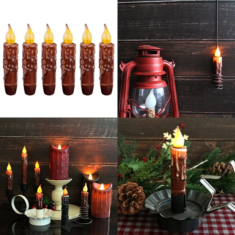 Real Wax Hand Dipped Battery Operated LED Timer Taper Candles Rustic Primitive Flameless Lights Décor, 4-3/4 Inch, Coffee, 6 PC
Real Wax Hand Dipped Battery Operated LED Timer Taper Candles Rustic Primitive Flameless Lights Décor, 4-3/4 Inch, Coffee, 6 PC