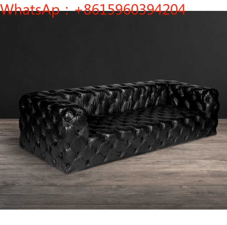 American light luxury leather sofa head cowhide living room small villa Italian modern zipper sofa
American light luxury leather sofa head cowhide living room small villa Italian modern zipper sofa