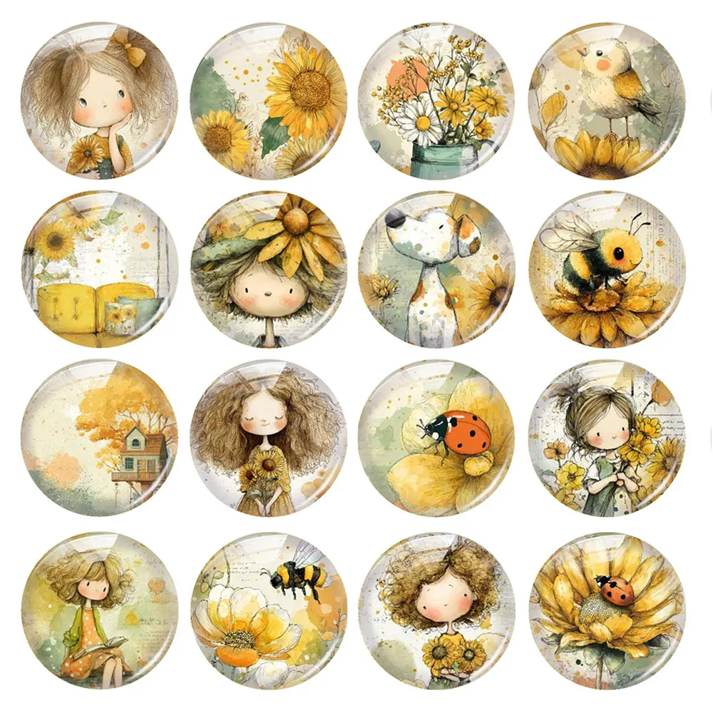 Random Mixed Round/Oval/Square Sunflower Fairy Tale Style Photo Glass Cabochon Flatback Demo Cameo For Diy Jewelry Making
Random Mixed Round/Oval/Square Sunflower Fairy Tale Style Photo Glass Cabochon Flatback Demo Cameo For Diy Jewelry Making