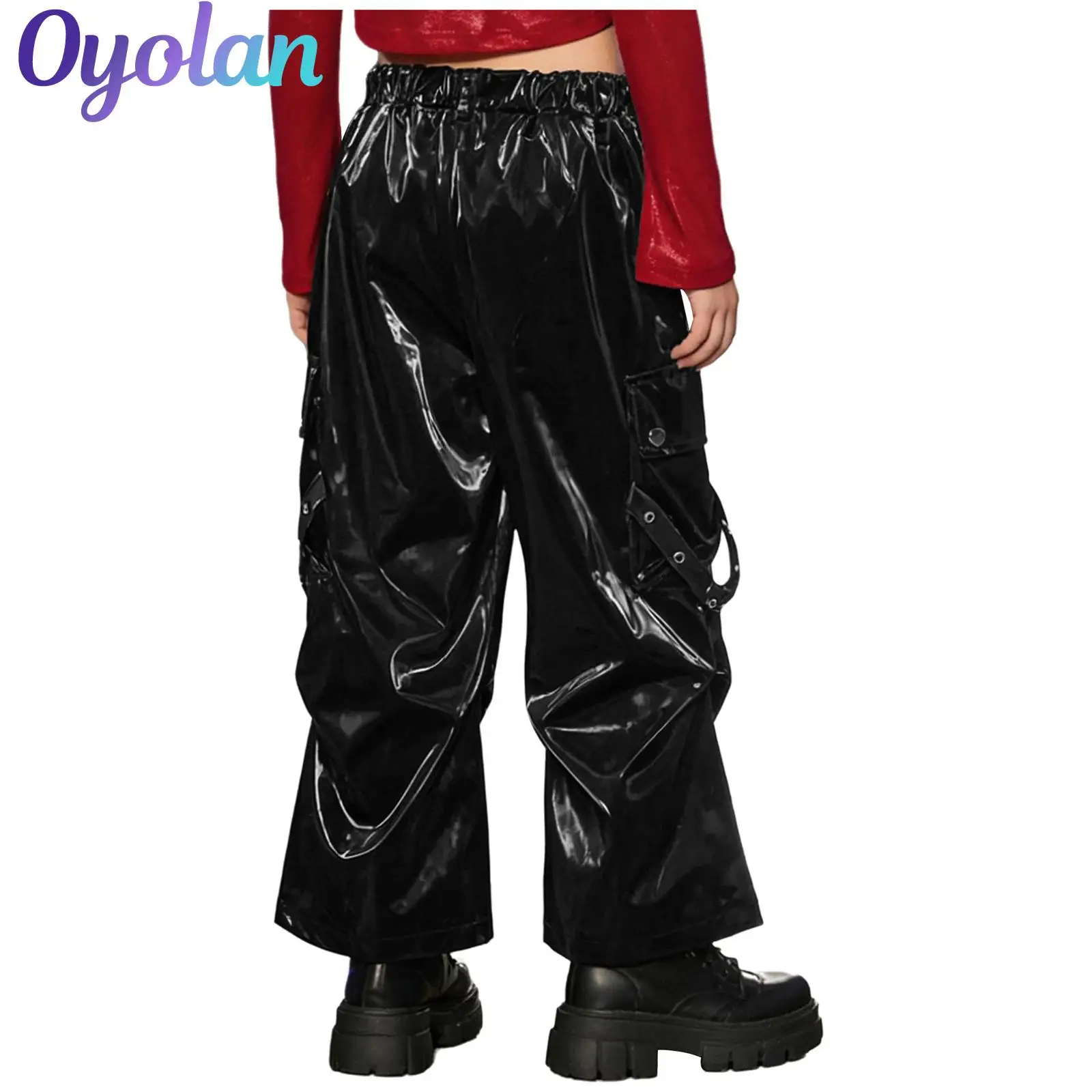 Kids Girls Hip-Hop Jazz Dance Performance Costume Elastic Waist Glossy Faux Leather Pants Street Dance Costumes
Kids Girls Hip-Hop Jazz Dance Performance Costume Elastic Waist Glossy Faux Leather Pants Street Dance Costumes