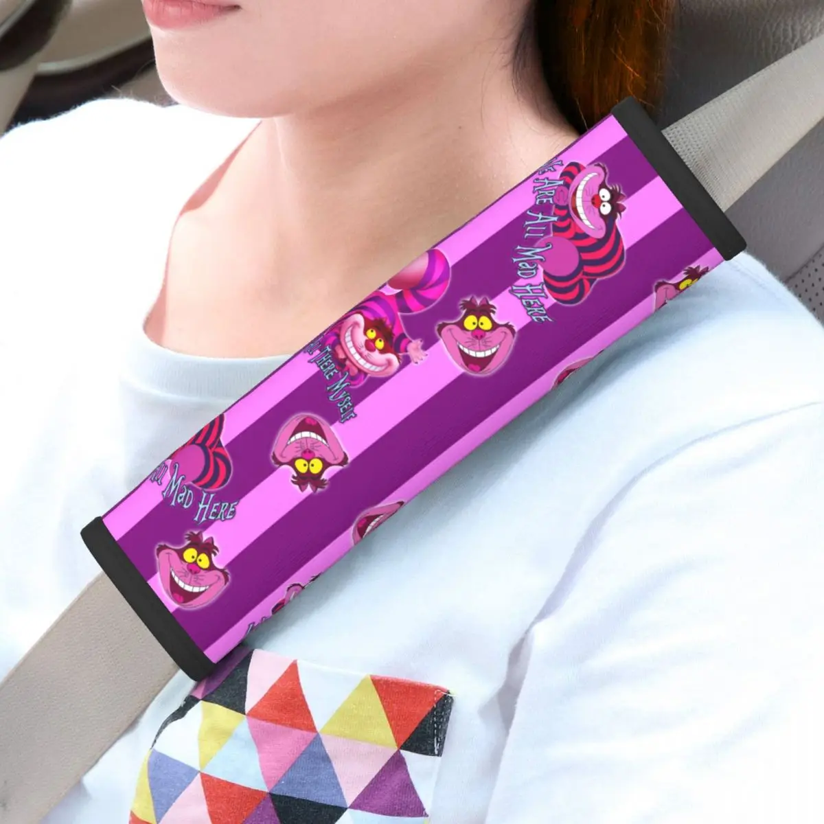 Custom Cheshire Cat Cartoon Car Seat Belt Cover 2 PCS Alice in Wonderland Seatbelt Strap Shoulder Pad
Custom Cheshire Cat Cartoon Car Seat Belt Cover 2 PCS Alice in Wonderland Seatbelt Strap Shoulder Pad