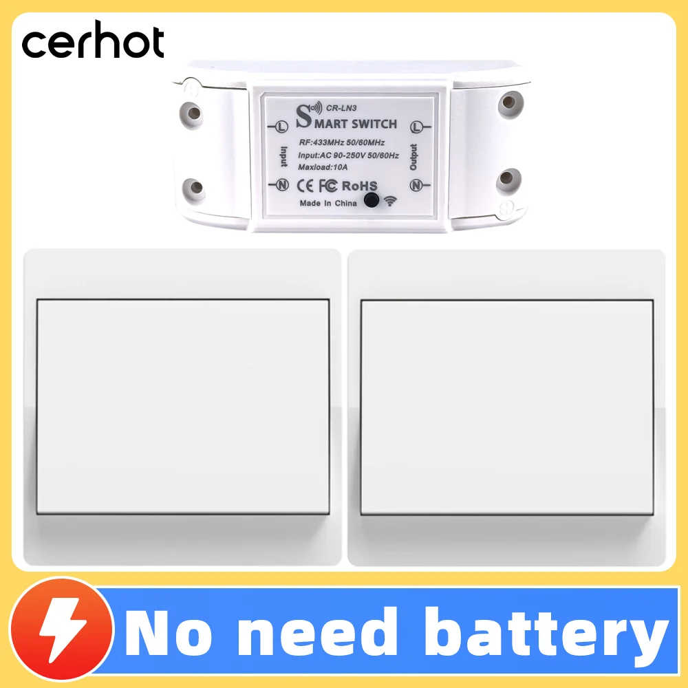 Cerhot Smart Home Self Powered Wireless Switches For Lights Kinetic Light Switch Kit Remote Light Switches Wireless Push Button
Cerhot Smart Home Self Powered Wireless Switches For Lights Kinetic Light Switch Kit Remote Light Switches Wireless Push Button