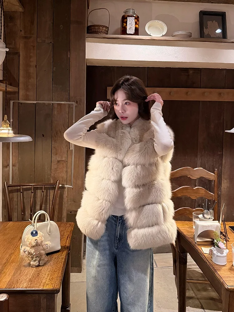 Korean Sle Fur Vest Women's Springtime High-End Elegance Faion Synthetic Fur Jaet Eco-friendly Ladies' ort Coat
Korean Sle Fur Vest Women's Springtime High-End Elegance Faion Synthetic Fur Jaet Eco-friendly Ladies' ort Coat