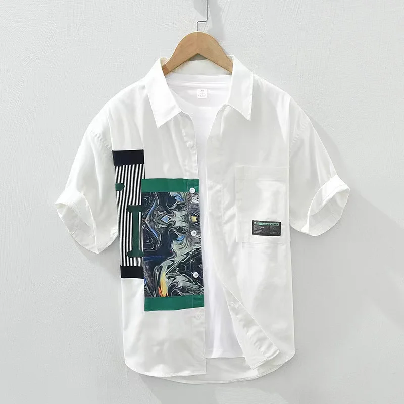 2024 Summer New Men's Japanese Printed Pure Cotton Short sleeved Shirt High Quality Breathable Fashion Loose Short sleeved Shirt
2024 Summer New Men's Japanese Printed Pure Cotton Short sleeved Shirt High Quality Breathable Fashion Loose Short sleeved Shirt