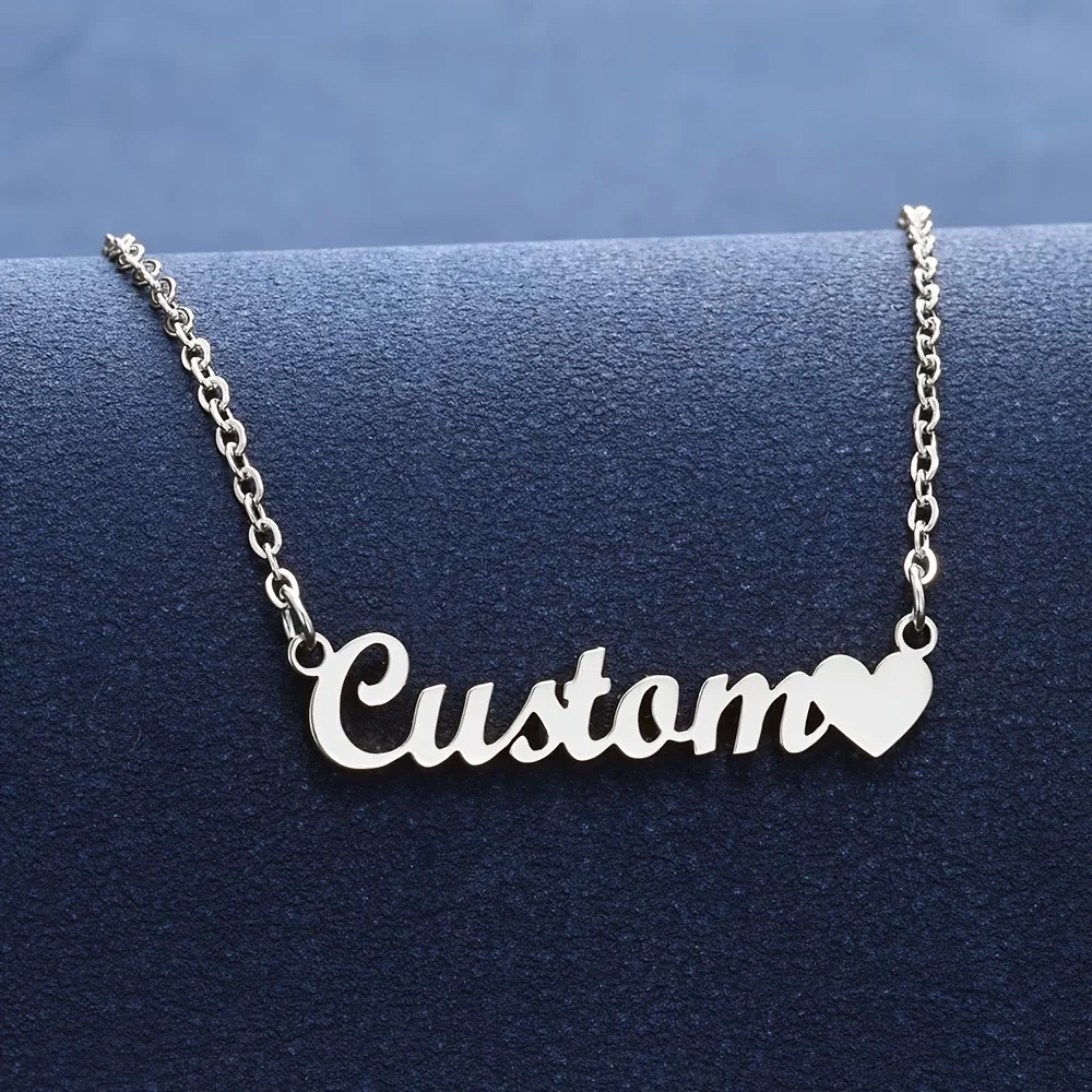 Personalized Custom Name Necklace Heart Pendant Stainless Steel Nameplate Jewelry Gift Women Girlfriend Birthday Valentine's Day
Personalized Custom Name Necklace Heart Pendant Stainless Steel Nameplate Jewelry Gift Women Girlfriend Birthday Valentine's Day