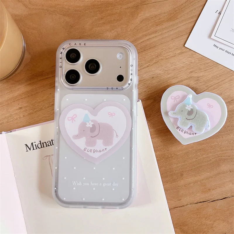 Cute Elephant Print Magnetic Phone Case For iPhone 15 16 17 Pro Max Heart Stand Shockproof Protective Cover For MagSafe
Cute Elephant Print Magnetic Phone Case For iPhone 15 16 17 Pro Max Heart Stand Shockproof Protective Cover For MagSafe