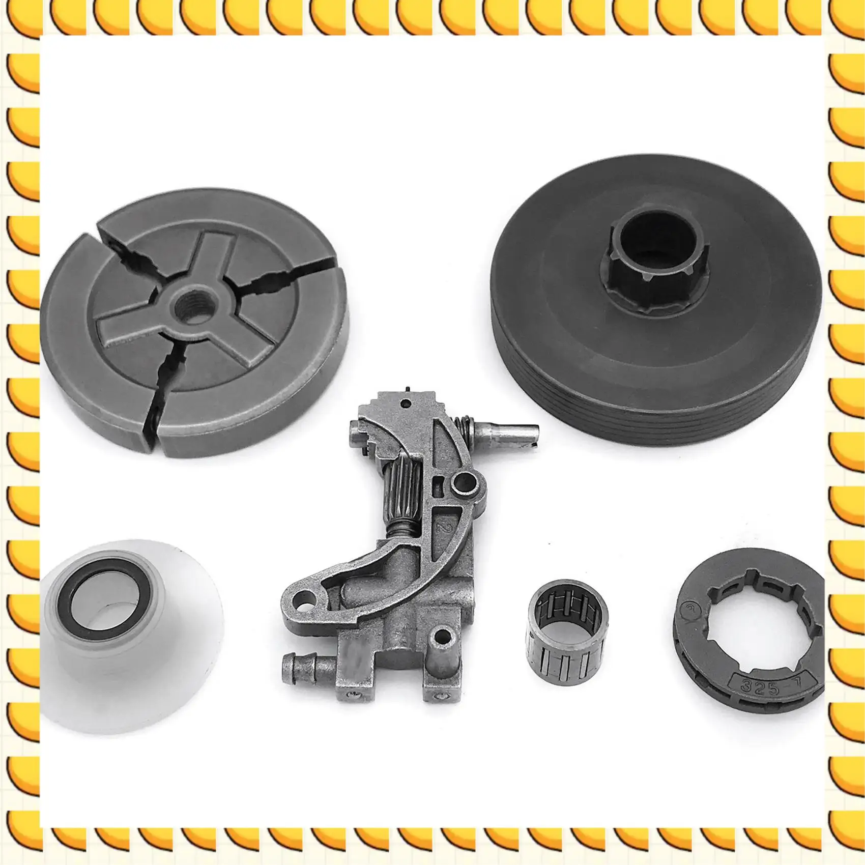 BAAU 2X Clutch Sprocket Rim Drum For Chinese 4500 5200 5800 45Cc 52Cc 58Cc Oil Pump Worm Gear Bearing Kit Chainsaw
BAAU 2X Clutch Sprocket Rim Drum For Chinese 4500 5200 5800 45Cc 52Cc 58Cc Oil Pump Worm Gear Bearing Kit Chainsaw