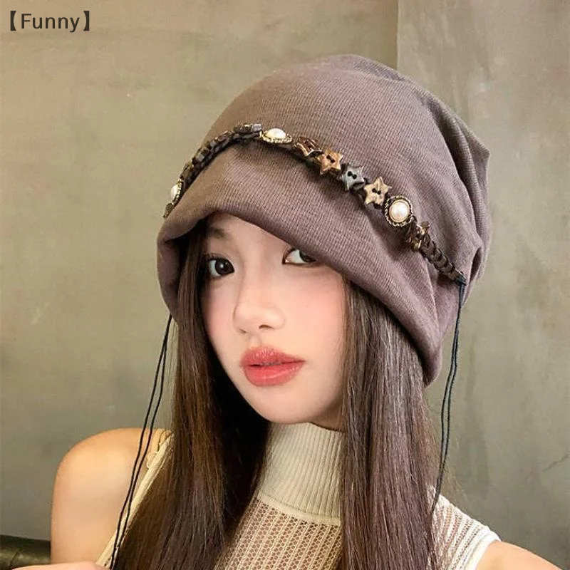 〔Funny〕Vintage Baggy Cap Star Fringed Boho Chain Decor Beanies Cap Versatile Ethnic Autumn Winter Pullover Hats Streetwear
〔Funny〕Vintage Baggy Cap Star Fringed Boho Chain Decor Beanies Cap Versatile Ethnic Autumn Winter Pullover Hats Streetwear