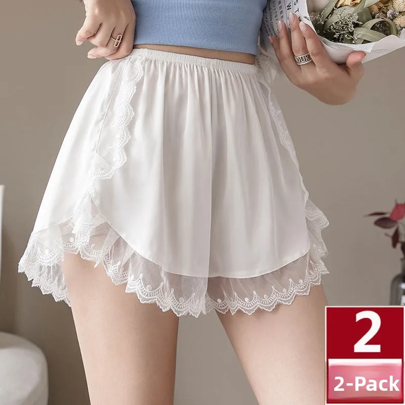 Lace Safety Pants Thin Ice Silk Satin Women's JK Bottoms Home Wear Large Size Outdoor Casual Short Sleepwear
Lace Safety Pants Thin Ice Silk Satin Women's JK Bottoms Home Wear Large Size Outdoor Casual Short Sleepwear