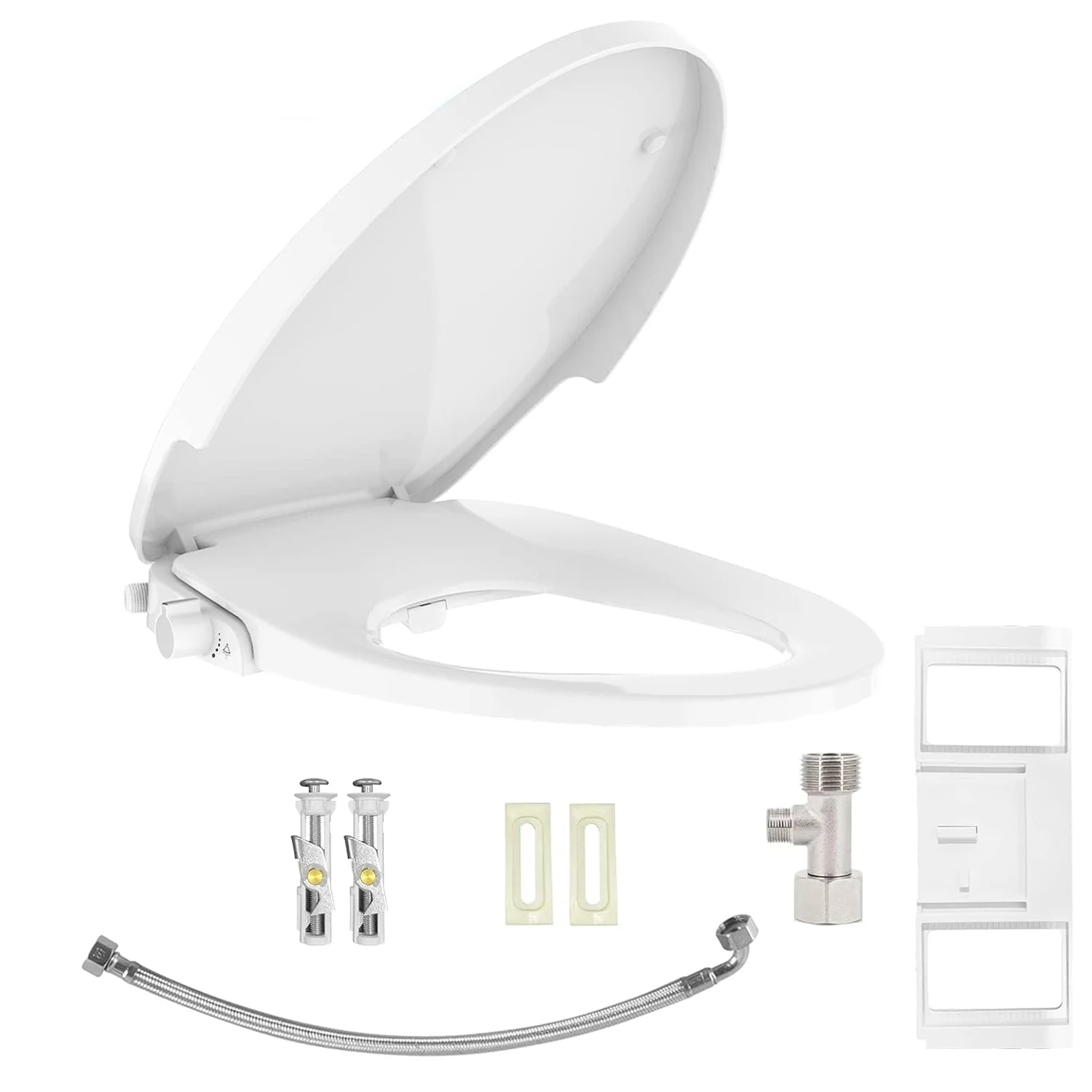 Bidet Toilet Seat, Premium Non-Electric Round Bidet Toilet Seats with Dual Nozzle, Perfect for Personal Hygiene and Comfort
Bidet Toilet Seat, Premium Non-Electric Round Bidet Toilet Seats with Dual Nozzle, Perfect for Personal Hygiene and Comfort