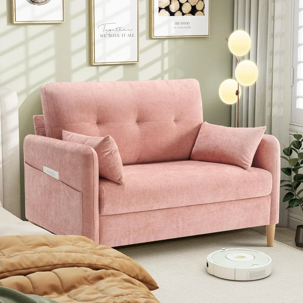Loveseat Sofa, 47” Small Couch for Living Room, Chenille Fabric Love Seat Comfy Sofa for Bedroom with Throw Pillow
Loveseat Sofa, 47” Small Couch for Living Room, Chenille Fabric Love Seat Comfy Sofa for Bedroom with Throw Pillow