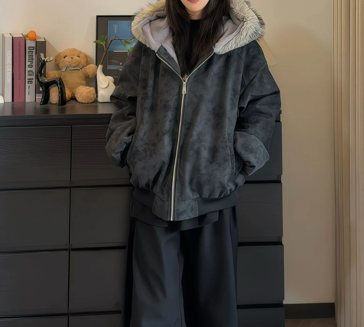 Winter Lychee Pattern Large Fur Collar Piled and Thickened Casual Fashion Versatile Cotton Clothes
Winter Lychee Pattern Large Fur Collar Piled and Thickened Casual Fashion Versatile Cotton Clothes