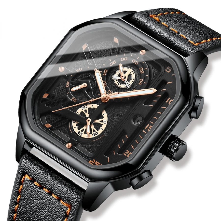 Men Watch Top Brand Luxury Sports Quartz Mens Watches Leather Waterproof Chronograph Wristwatch Man Military Relogio Masculino
Men Watch Top Brand Luxury Sports Quartz Mens Watches Leather Waterproof Chronograph Wristwatch Man Military Relogio Masculino