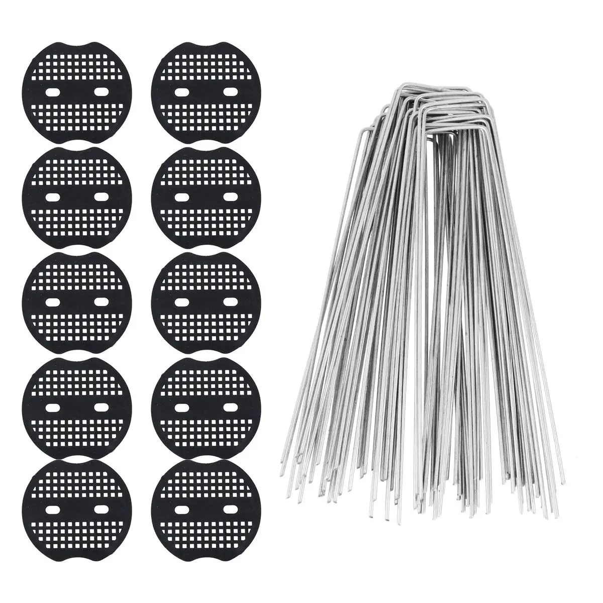50 Pcs U-Shaped Fixing Pegs Plastic Washers Garden Turf Tools Heavy Duty Barrier Landscape Fabric Tents Tarps
50 Pcs U-Shaped Fixing Pegs Plastic Washers Garden Turf Tools Heavy Duty Barrier Landscape Fabric Tents Tarps