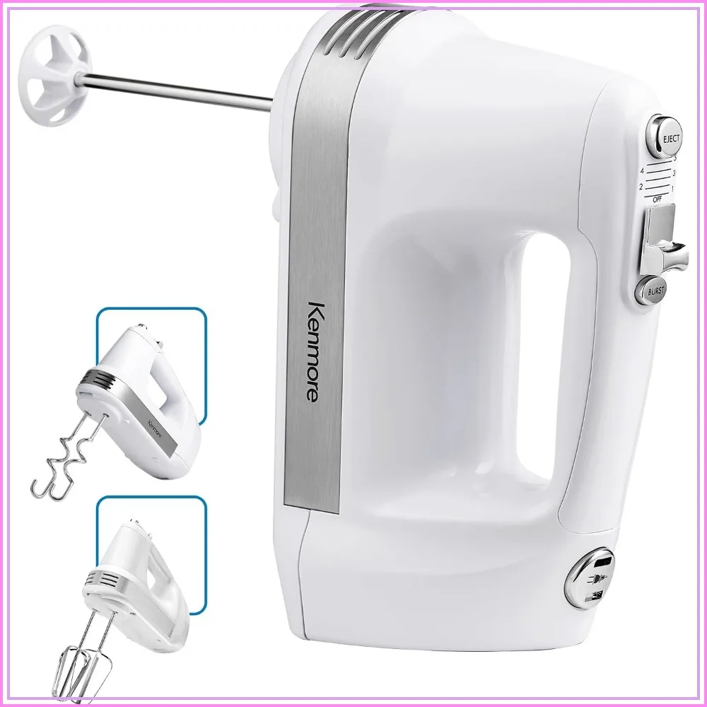 250W 5-Speed Hand Mixer & Blender with Beaters, Dough Hooks, Blending Rod, Auto Cord Retract, Burst Control, Clip-On Storage
250W 5-Speed Hand Mixer & Blender with Beaters, Dough Hooks, Blending Rod, Auto Cord Retract, Burst Control, Clip-On Storage