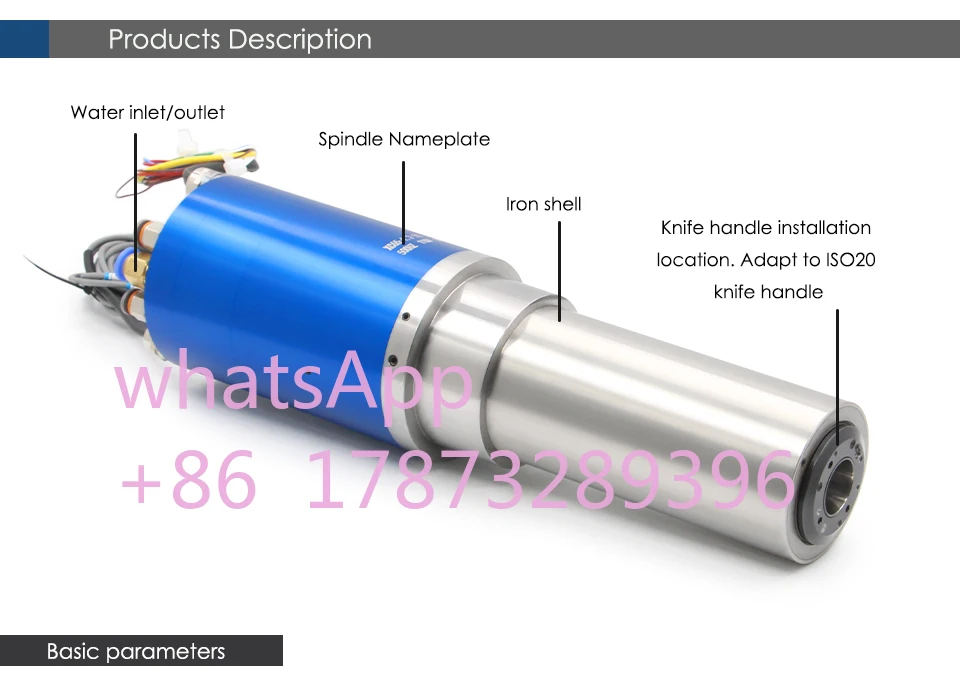 G-Penny 1.2kw ISO20 ATC Spindle Motor Water Cooled Spindle D=65mm Automatic Tool Change 130v 0-30000rpm 0.005mm Accuracy
G-Penny 1.2kw ISO20 ATC Spindle Motor Water Cooled Spindle D=65mm Automatic Tool Change 130v 0-30000rpm 0.005mm Accuracy