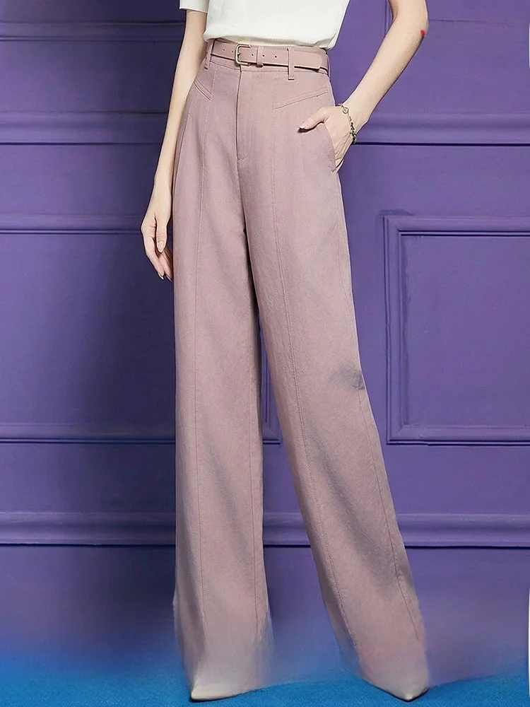 High Waist Loose Fit Women's Suit Pants Commute Fashionable Summer Straight Leg Wide Leg Pants Professional Cotton Blend
High Waist Loose Fit Women's Suit Pants Commute Fashionable Summer Straight Leg Wide Leg Pants Professional Cotton Blend