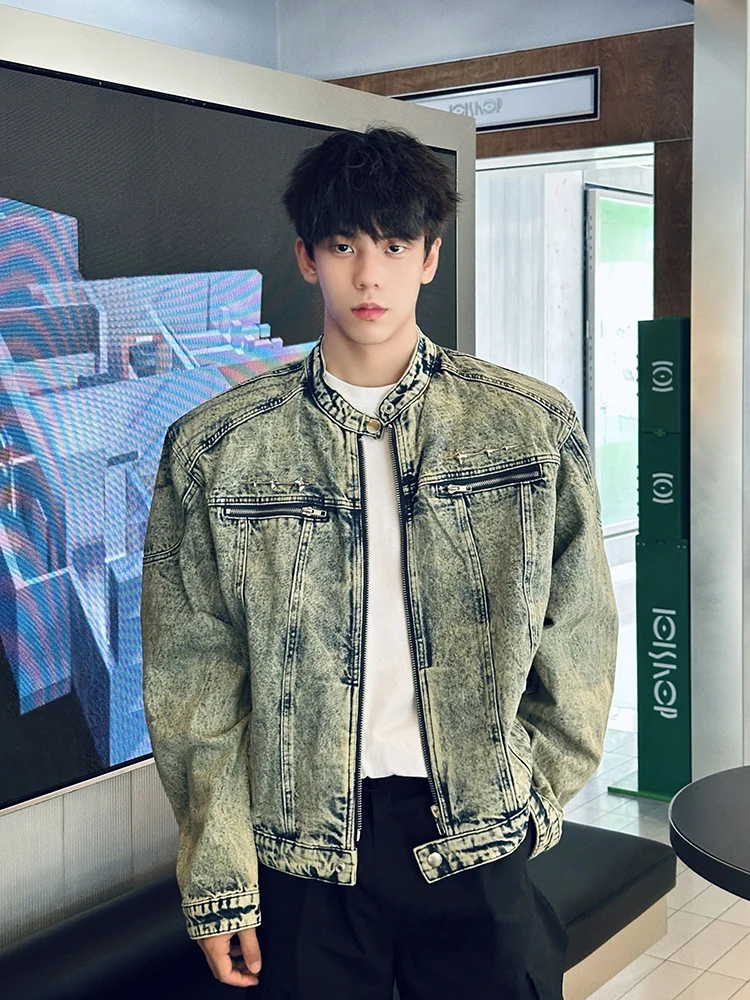 Retro Blue Denim Jaet Men's Sle Spring Autumn American Workwear Jaet Heavy Du ort Faionable Cotton Polyester Blend
Retro Blue Denim Jaet Men's Sle Spring Autumn American Workwear Jaet Heavy Du ort Faionable Cotton Polyester Blend