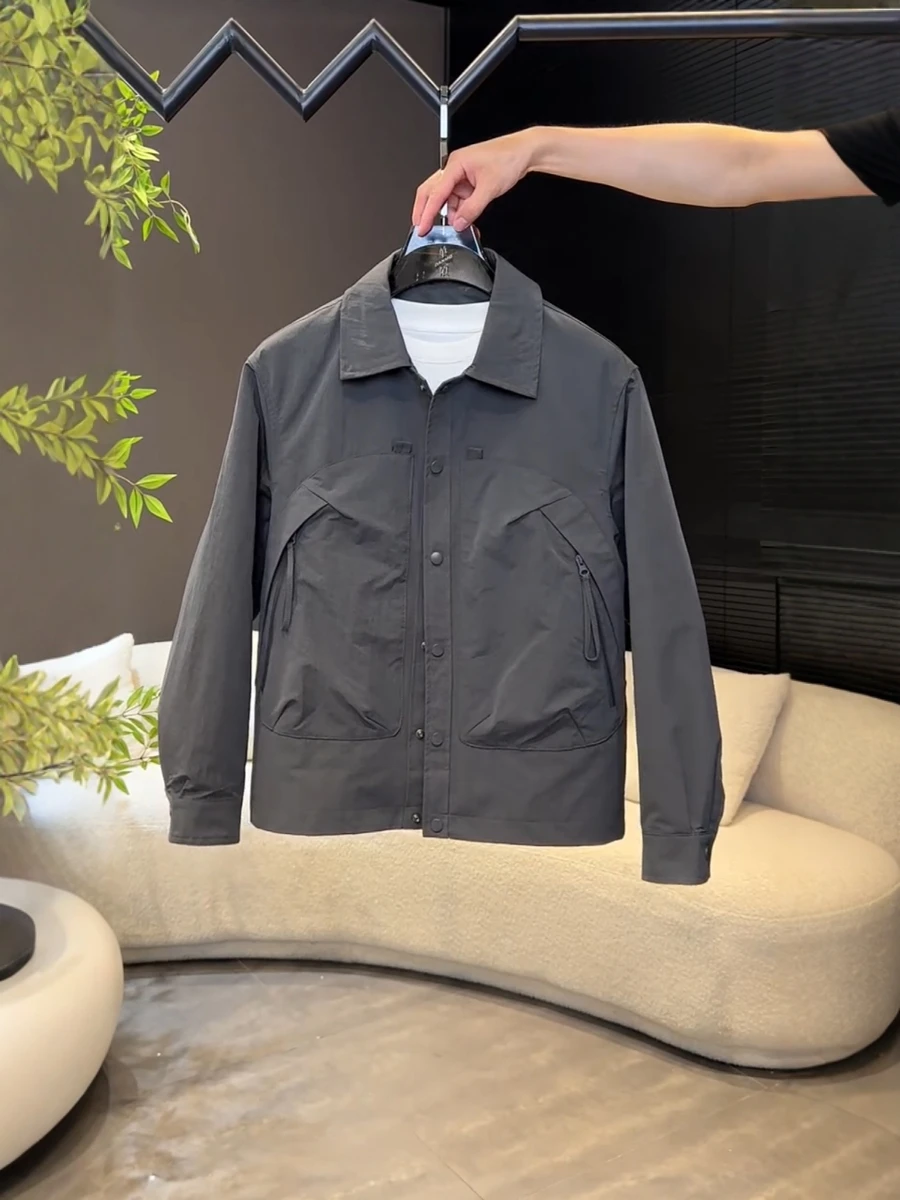 Simple Casual Collar Men's Jaet Pure Color Outdoor Faionable Loose Fit Regular Thin Autumn New Arrival M Upperwear
Simple Casual Collar Men's Jaet Pure Color Outdoor Faionable Loose Fit Regular Thin Autumn New Arrival M Upperwear