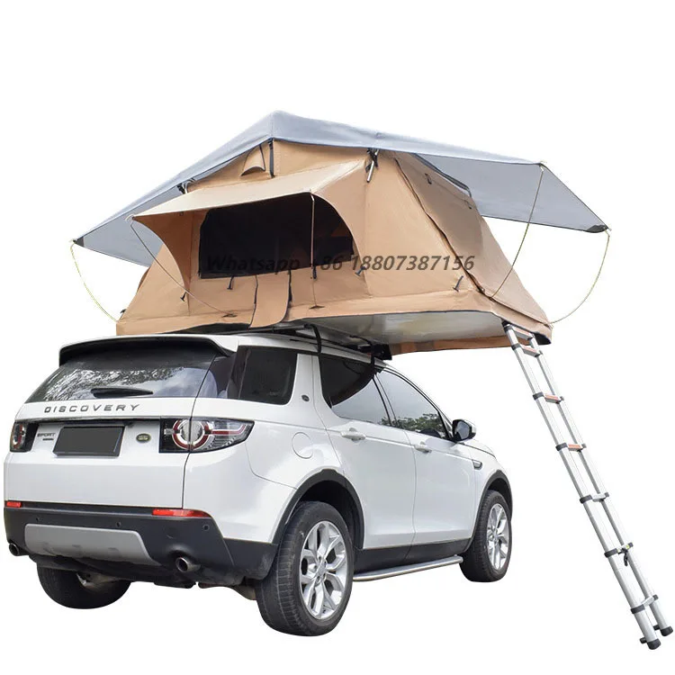 High Quality Four-Season Waterproof Car Roof Top Tent for 2-3 People Oxford Fabric with Ladder Accessory for Outdoor Camping
High Quality Four-Season Waterproof Car Roof Top Tent for 2-3 People Oxford Fabric with Ladder Accessory for Outdoor Camping