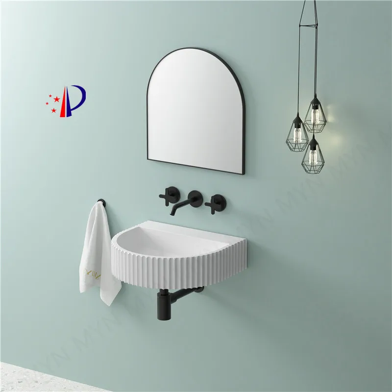 Cream wind hanging wall wash basin artificial stone basin simple export wash basin industrial style small size hanging basin B&B
Cream wind hanging wall wash basin artificial stone basin simple export wash basin industrial style small size hanging basin B&B