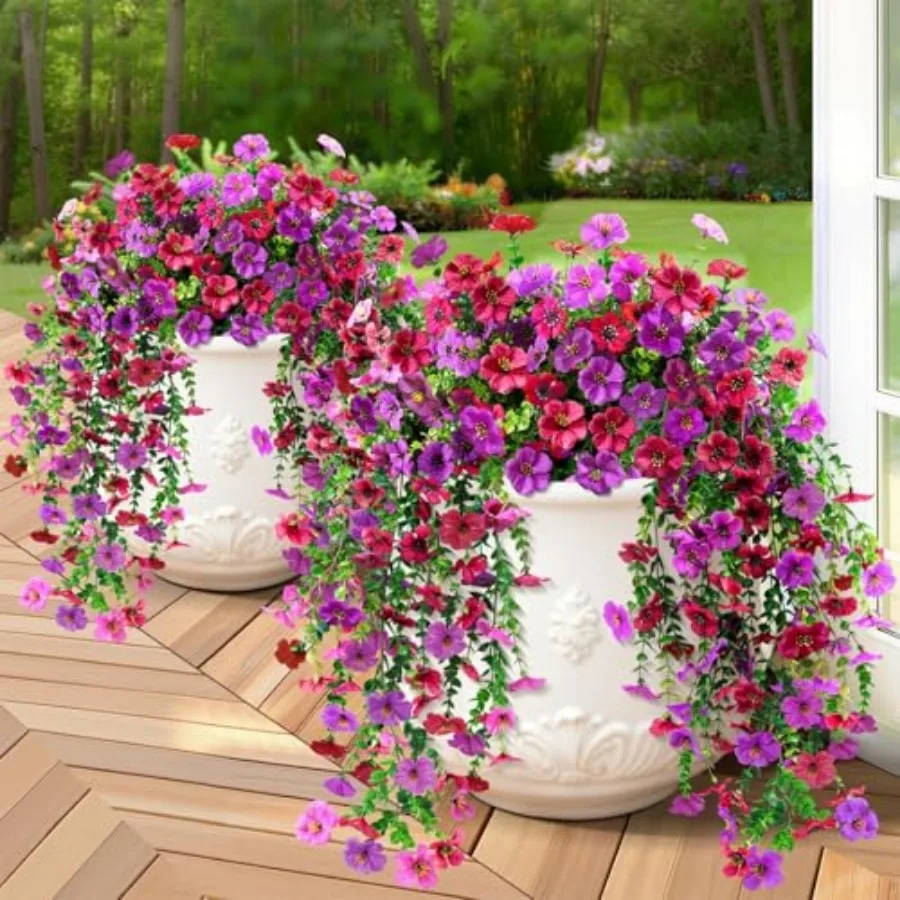 Artificial Hanging Flowers, UV Resistant Fake Flowers with Flexible Stems, Full Bundle Faux Flowers for Outdoor Planters, Zero
Artificial Hanging Flowers, UV Resistant Fake Flowers with Flexible Stems, Full Bundle Faux Flowers for Outdoor Planters, Zero