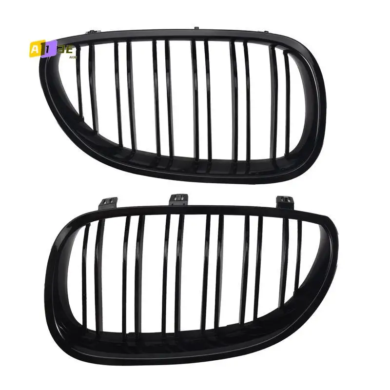 A03E-1 Пара глянцевых черных решеток радиатора (двухрядные, с двойными ламелями) для BMW E60 E61 5 серии 2003-2010, автомобильные аксессуары
A03E-1 Пара глянцевых черных решеток радиатора (двухрядные, с двойными ламелями) для BMW E60 E61 5 серии 2003-2010, автомобильные аксессуары