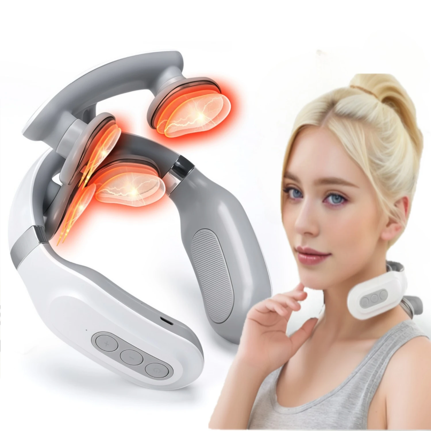 Smart Neck and Shoulder Massager-4 Massager pads,6 modes and 16 levels,Portable Cordless USB Charging Gift for Men & Women
Smart Neck and Shoulder Massager-4 Massager pads,6 modes and 16 levels,Portable Cordless USB Charging Gift for Men & Women