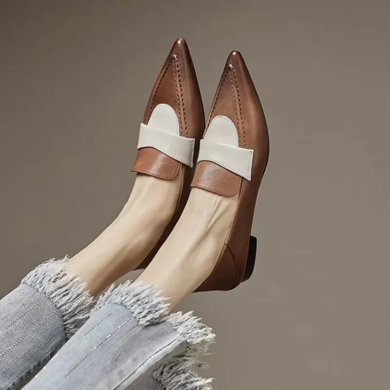 Women Flat Shoes Pointed Toe Low-heeled Loafers Fashion Designer Trendy New Soft-soled Elegant Dress High-heeled Shoes
Women Flat Shoes Pointed Toe Low-heeled Loafers Fashion Designer Trendy New Soft-soled Elegant Dress High-heeled Shoes