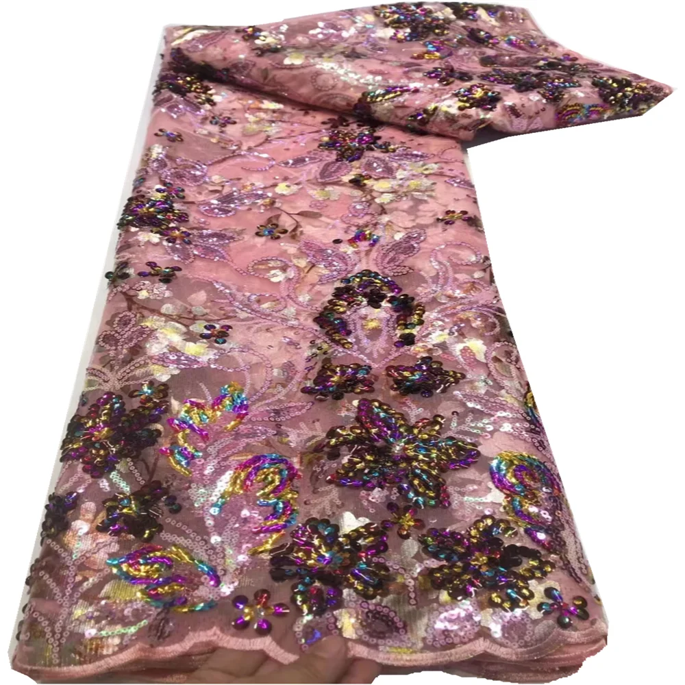African Tulle Lace Fabric 5 Yards High Quality Nigerian Sequins Tulle Lace Fabric For Sew Wedding Dress Women FJ53
African Tulle Lace Fabric 5 Yards High Quality Nigerian Sequins Tulle Lace Fabric For Sew Wedding Dress Women FJ53