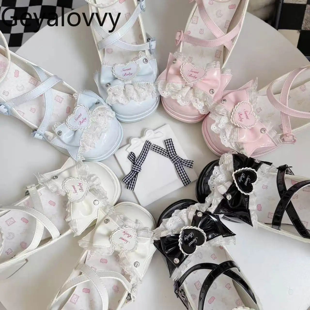 Sweet and Cute Heart Knot Rabbit Lolita Style High Heel Pumps Bow Round Toe Elegant Casual Women's Shoes Spring and Autumn
Sweet and Cute Heart Knot Rabbit Lolita Style High Heel Pumps Bow Round Toe Elegant Casual Women's Shoes Spring and Autumn