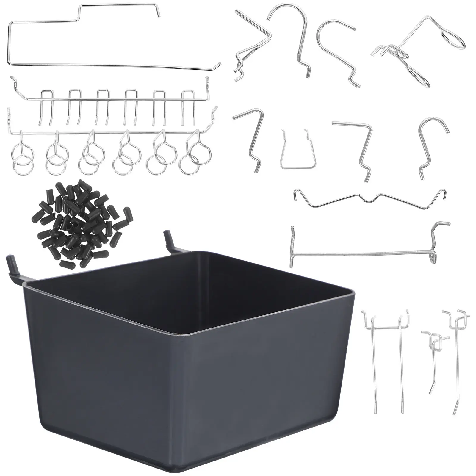 120Pcs Heavy Duty Pegboard Hook and Bin Set Electroplated Stainless Steel for Warehouse Garage Tool Organization Peg Board
120Pcs Heavy Duty Pegboard Hook and Bin Set Electroplated Stainless Steel for Warehouse Garage Tool Organization Peg Board