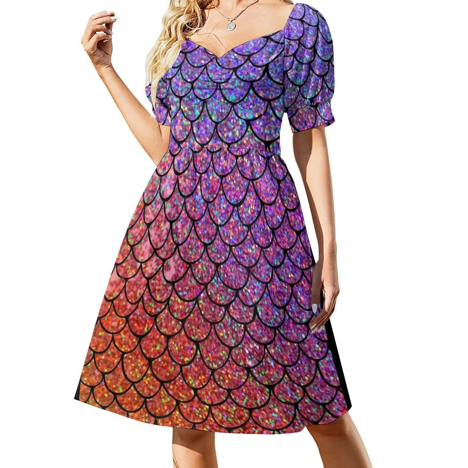 Colorful Glitter Mermaid Scales Short Sleeved Dress Dress women elegant party dresses for women 2025 summer clothes Dress
Colorful Glitter Mermaid Scales Short Sleeved Dress Dress women elegant party dresses for women 2025 summer clothes Dress
