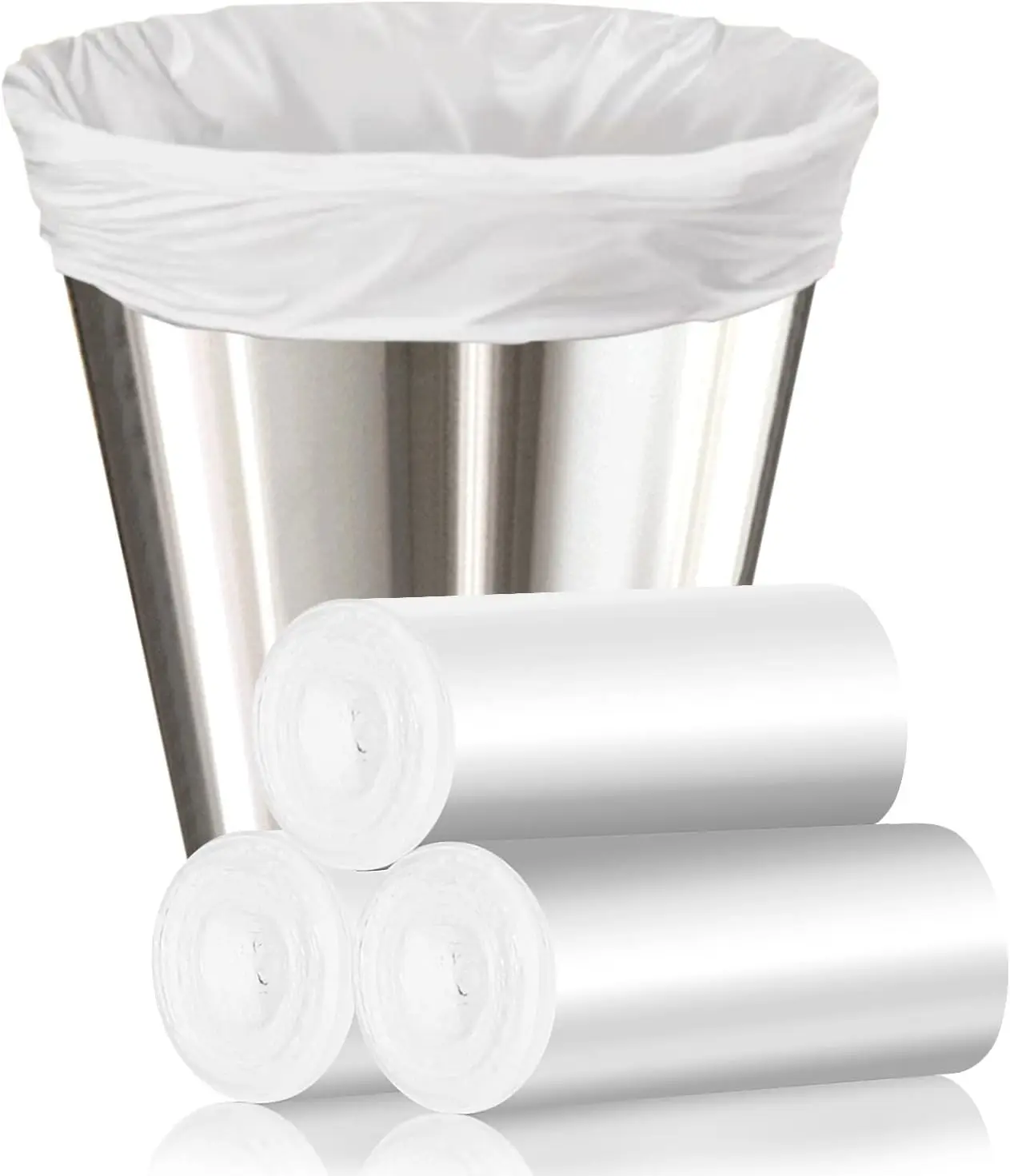105 Count Small Trash Bags, 4 Gallon Unscented Liners for Bathroom Kitchen Bedroom Cleaning
105 Count Small Trash Bags, 4 Gallon Unscented Liners for Bathroom Kitchen Bedroom Cleaning