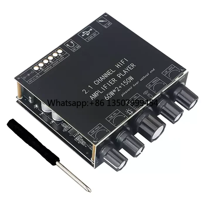 2.1 Channel Digital Amplifier Board, Bluetooth 5.3, Treble & Bass Control, High Power Audio Amplifier Module
2.1 Channel Digital Amplifier Board, Bluetooth 5.3, Treble & Bass Control, High Power Audio Amplifier Module