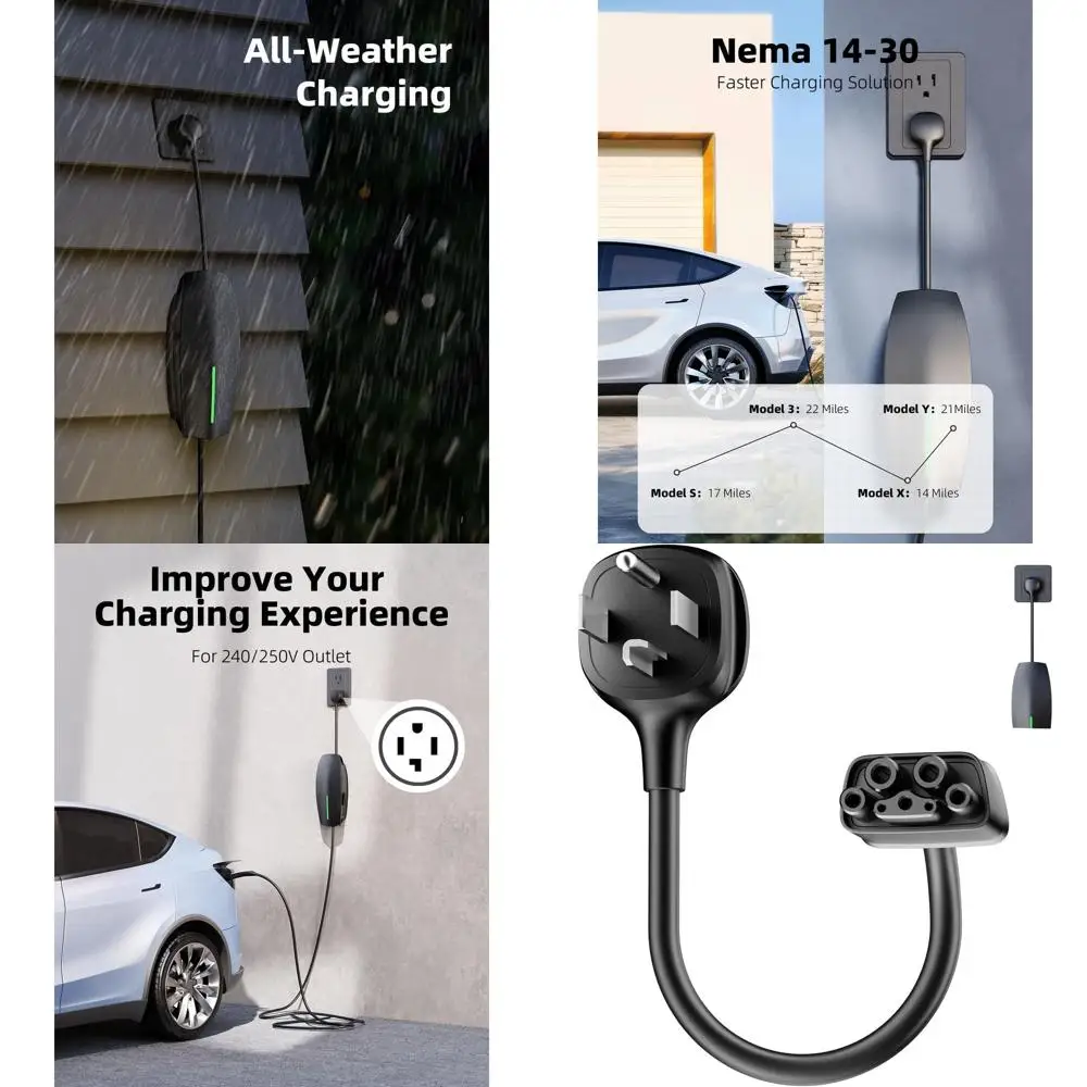 Адаптер NEMA 14-30 только для мобильного зарядного устройства Tesla Gen 2 и 3, розетки для быстрой зарядки 240/250 В 14-30 для портативного Tesla C
Адаптер NEMA 14-30 только для мобильного зарядного устройства Tesla Gen 2 и 3, розетки для быстрой зарядки 240/250 В 14-30 для портативного Tesla C