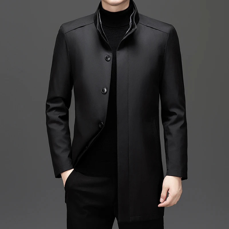 High Quality Winter Men's Windbreaker Outdoor Detachable Wool Cotton Liner Mid-length Jacket Men's Warm Jacket with Stand Collar
High Quality Winter Men's Windbreaker Outdoor Detachable Wool Cotton Liner Mid-length Jacket Men's Warm Jacket with Stand Collar