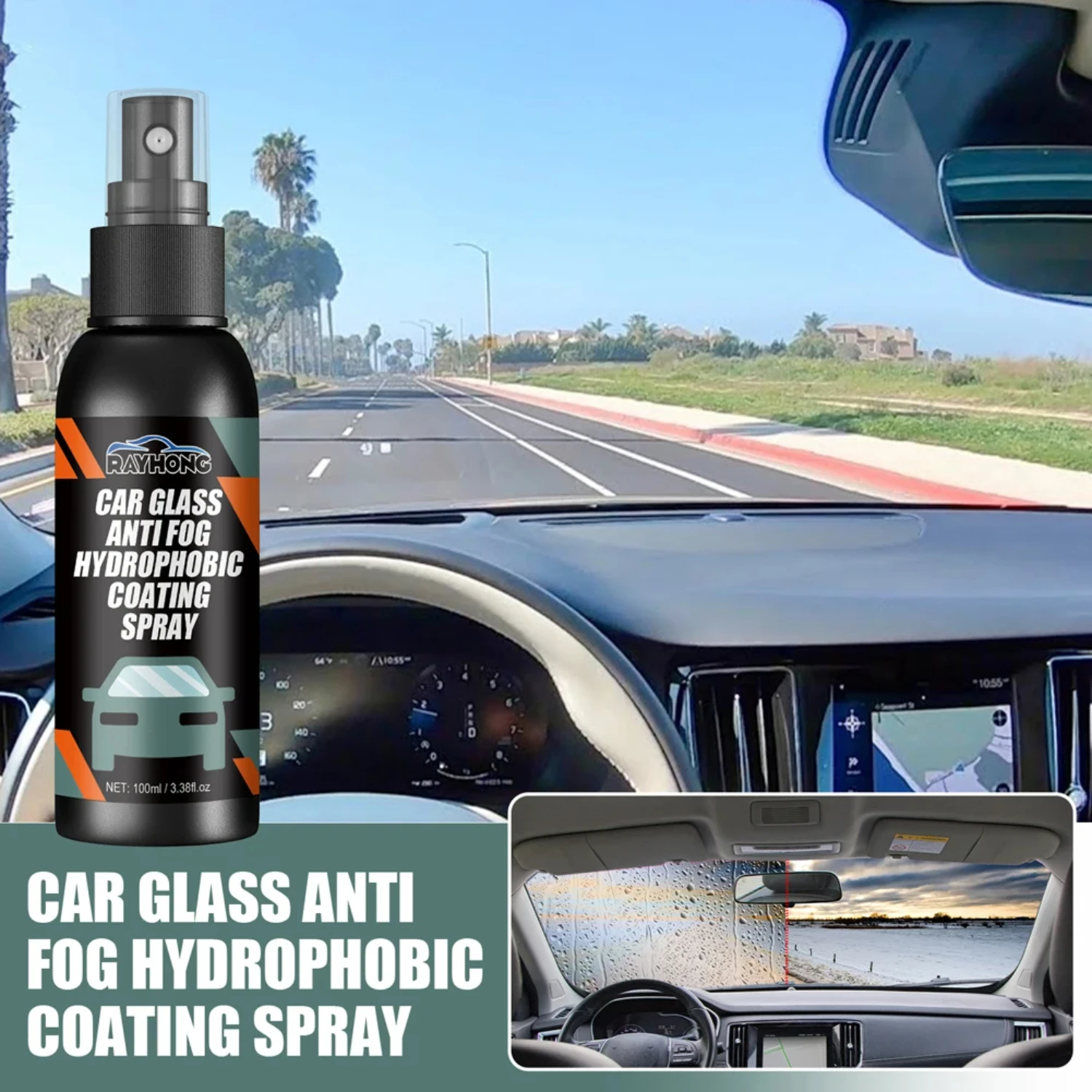 Water Repellent Spray 100ML Car Glass Hydrophobic Anti-rain Liquid Windshield Mask Car Windscreen Cleaner Auto Cleaning
Water Repellent Spray 100ML Car Glass Hydrophobic Anti-rain Liquid Windshield Mask Car Windscreen Cleaner Auto Cleaning