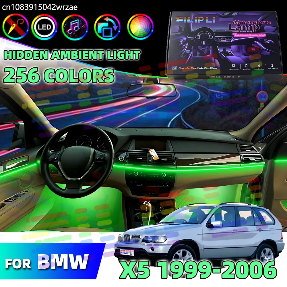 For BMW X5 E53 64RGB Luxury Glow Acrylic LED Ambient Lamp Automotive Interior Neon Bar Bluetooth Control Gradient Flow Refit Set
For BMW X5 E53 64RGB Luxury Glow Acrylic LED Ambient Lamp Automotive Interior Neon Bar Bluetooth Control Gradient Flow Refit Set