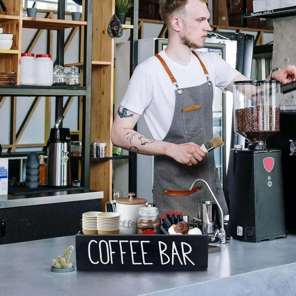Premium Coffee Station Organizer Rustic with Handle Coffee Pod Holder Coffee Bar Decor Black White Home Organizer
Premium Coffee Station Organizer Rustic with Handle Coffee Pod Holder Coffee Bar Decor Black White Home Organizer