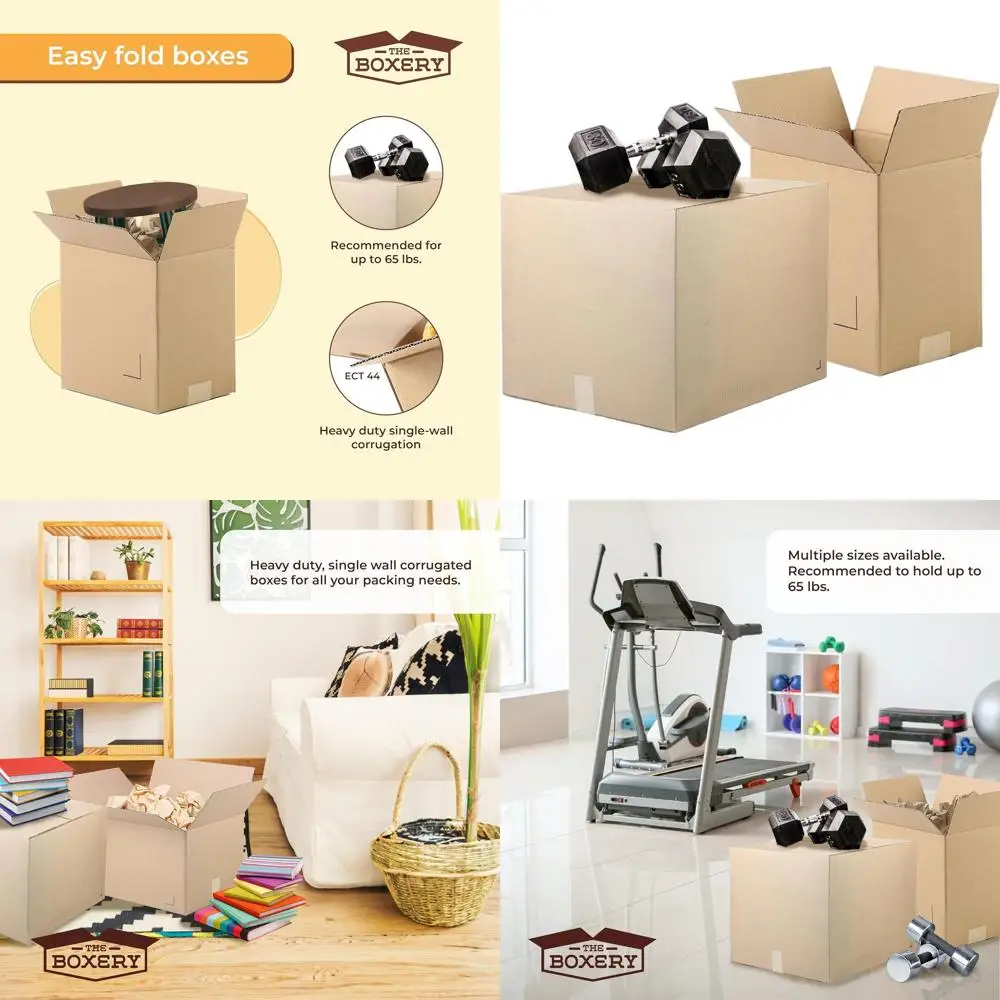 25-Pack 20x16x14 Heavy-Duty ECT44 Brown Kraft Corrugated Cardboard Boxes for Shipping, Packing, Moving, Storage, and Recycling -
25-Pack 20x16x14 Heavy-Duty ECT44 Brown Kraft Corrugated Cardboard Boxes for Shipping, Packing, Moving, Storage, and Recycling -