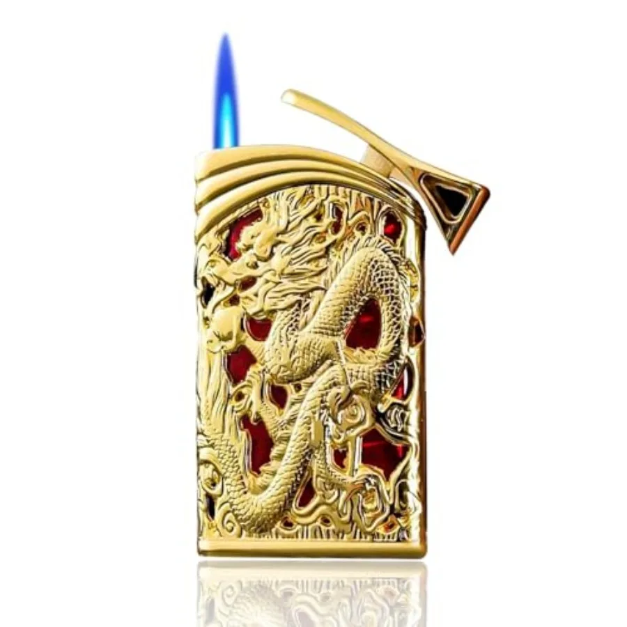 Carving Dragon Antique Lighter, Cool Vintage Metal Lighters, Torch Lighters Butane Refillable Unique Gifts for Men, for Candle
Carving Dragon Antique Lighter, Cool Vintage Metal Lighters, Torch Lighters Butane Refillable Unique Gifts for Men, for Candle