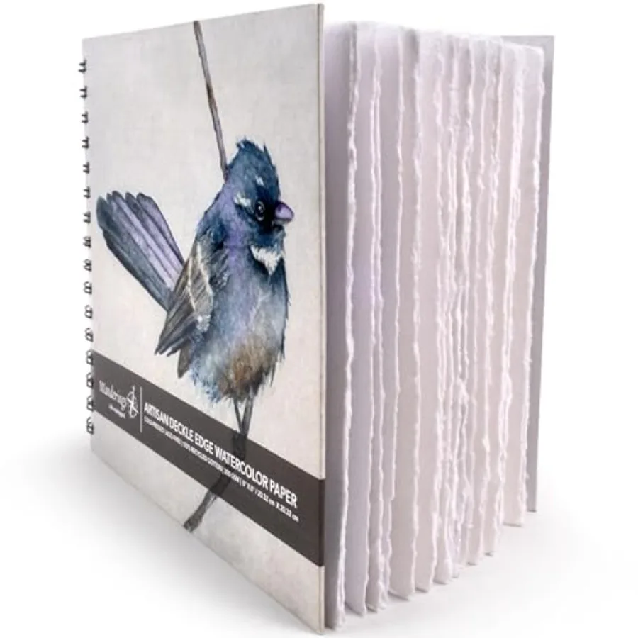 Tear Out Watercolor Journal - 8" x 8" - Premium Art Journal with Handmade Deckle Edge Paper Featuring 350 GSM Cold Press Paper
Tear Out Watercolor Journal - 8" x 8" - Premium Art Journal with Handmade Deckle Edge Paper Featuring 350 GSM Cold Press Paper