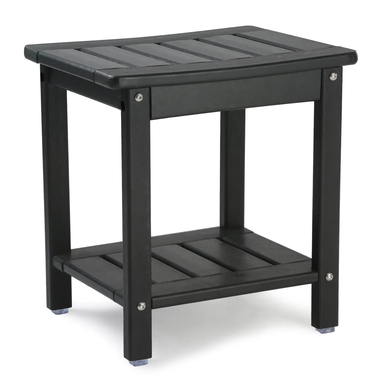Black HDPE Two-Tier Shower Stool With Storage Shelf, Non-Slip Water-Resistant Bath Seat For Adults
Black HDPE Two-Tier Shower Stool With Storage Shelf, Non-Slip Water-Resistant Bath Seat For Adults