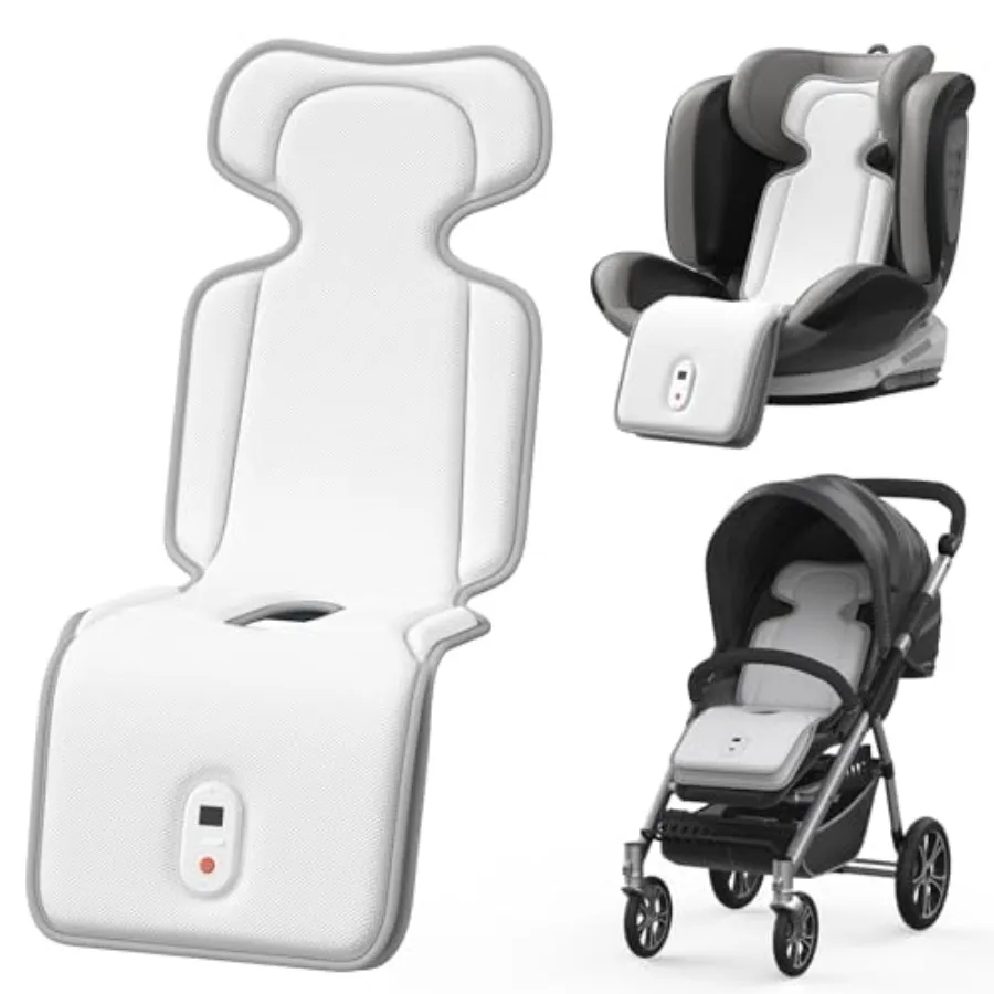 Baby Stroller Cooling Pad, 3D Breathable Carseat Cooling Pad with 2 Built-in Blower, Max 10H Ventilation 3 Speeds 10000mAh Rech
Baby Stroller Cooling Pad, 3D Breathable Carseat Cooling Pad with 2 Built-in Blower, Max 10H Ventilation 3 Speeds 10000mAh Rech