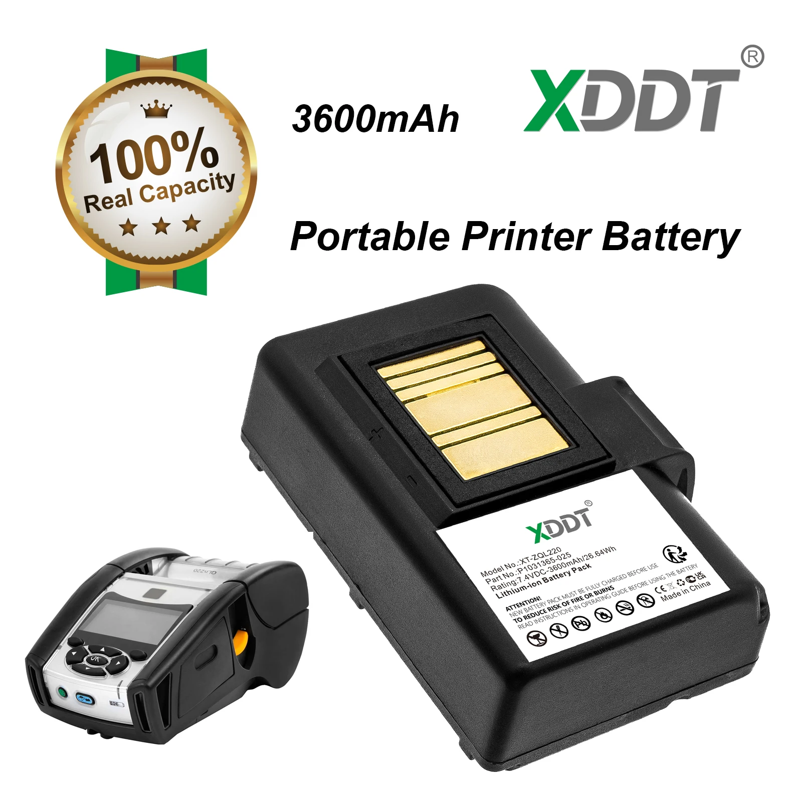 Portable Printer 3600mAh Battery for Zebra AT16004 BTRY-MPP-34MA1-01 BTRY-MPP-34MAHC1-01 P1023901 P1023901-LF P1031365-025
Portable Printer 3600mAh Battery for Zebra AT16004 BTRY-MPP-34MA1-01 BTRY-MPP-34MAHC1-01 P1023901 P1023901-LF P1031365-025