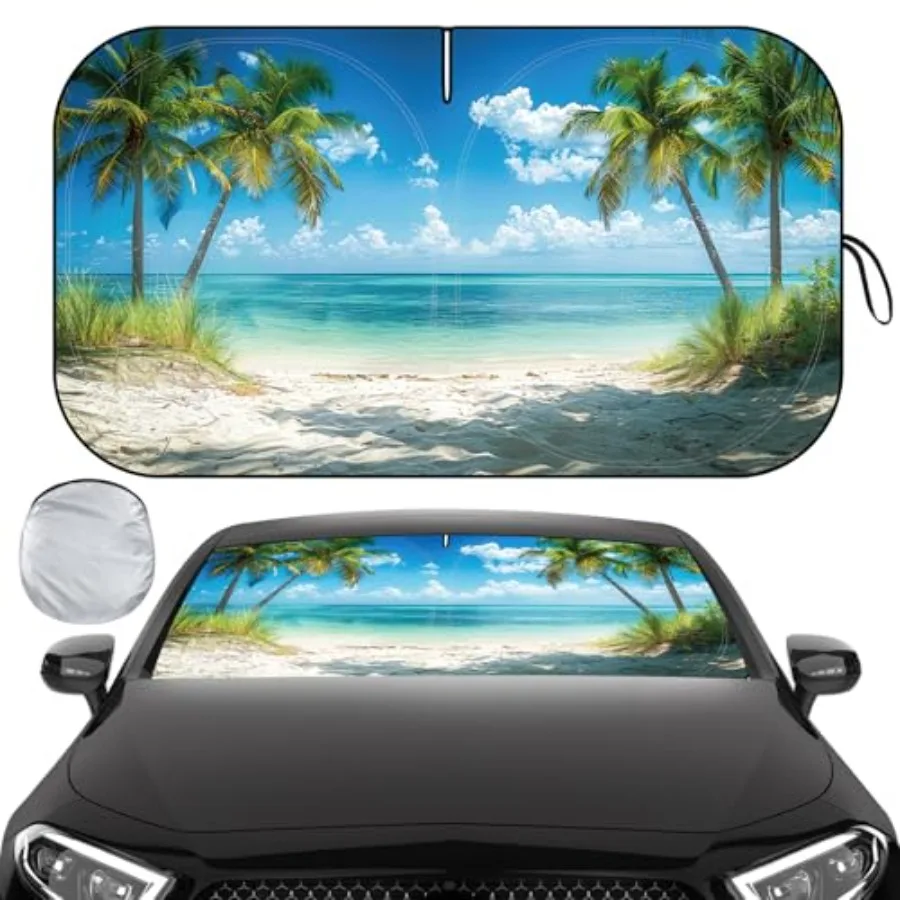 Windshield Sun Shade, Car Sun Shade Windshield, Reflector Sunshade Offers Ultimate Protection for Car Interior, Reflective Poly
Windshield Sun Shade, Car Sun Shade Windshield, Reflector Sunshade Offers Ultimate Protection for Car Interior, Reflective Poly